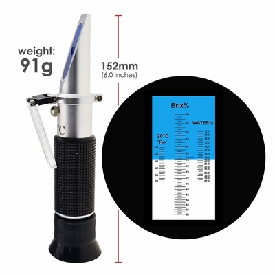 Refrattometro portatile Brix compatto 0-40% Brix e 0-25% Alcol per lo zucchero di vino