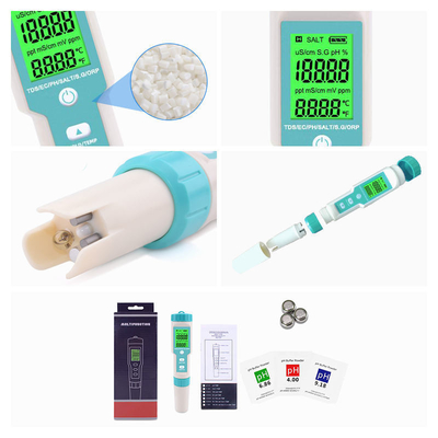 2024 Digital 7 in 1 Salinity TDS Units Tester dell'acqua per misurazione del pH/TDS/EC/TEMP