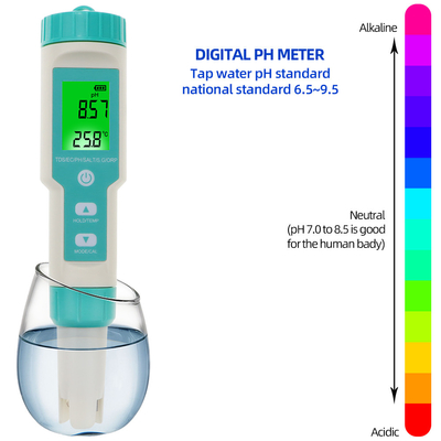 2024 Digital 7 in 1 Salinity TDS Units Tester dell'acqua per misurazione del pH/TDS/EC/TEMP