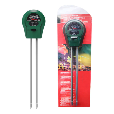 Probe a tubo in acciaio inossidabile 3 in 1 Tester di umidità/luce/pH per piante/erba/azienda agricola/giardino