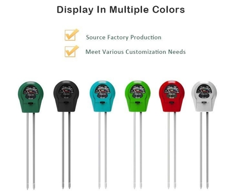 Probe a tubo in acciaio inossidabile 3 in 1 Tester di umidità/luce/pH per piante/erba/azienda agricola/giardino
