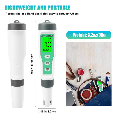 4 in 1 tester impermeabile per acquari e idroponica pH/TDS/EC/temperometro