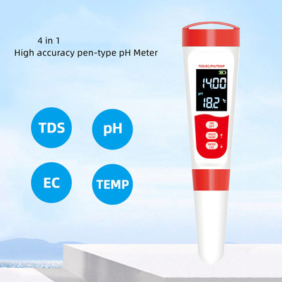 Accuratezza del pH ± 0,05 pH Tester digitale dell'acqua per acquari in piscina Acqua potabile