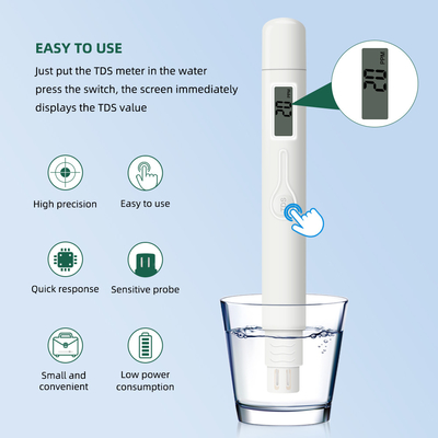 TDS-metro ad alta precisione a un pulsante tipo 0-9990ppm gamma di misura accuratezza ±2%