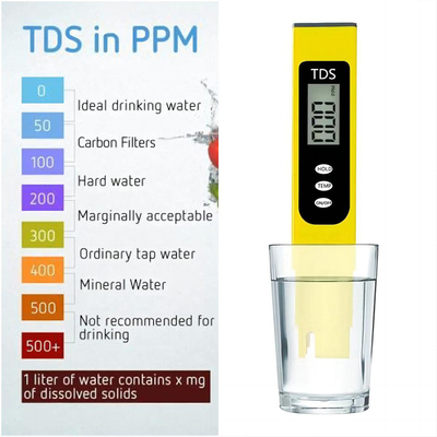 155 mm TDS PH Combo Tester portatile per l'industria del trattamento delle acque