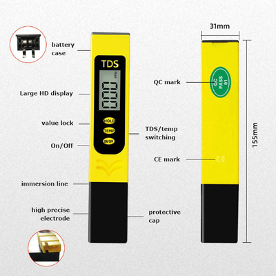 TDS-metro a penna per depuratore di acqua potabile RO Test 150*31*18 mm Tecnologia avanzata