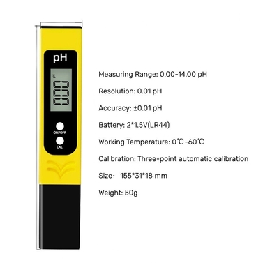 Compatto e leggero tester digitale per la misurazione dell'acidità dell'acqua 102g